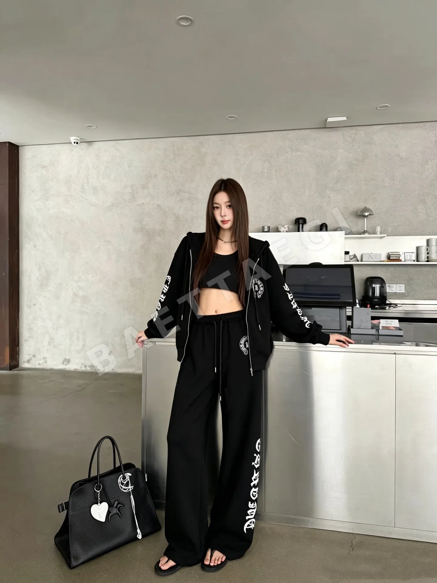 크롬하츠 산스크리트 프린트 재킷 팬츠 세트 상세 이미지 2