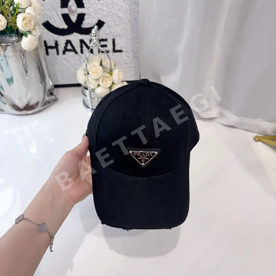 프라다 데미지 가공 코튼 베이스볼 모자 상세 이미지 8