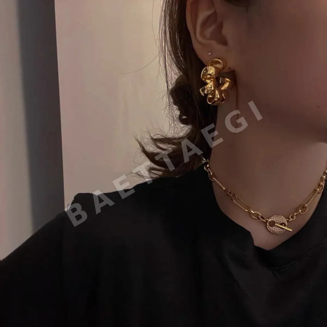 보테가베네타 메탈 텔레폰 코드 투톤 귀걸이 상세 이미지 6