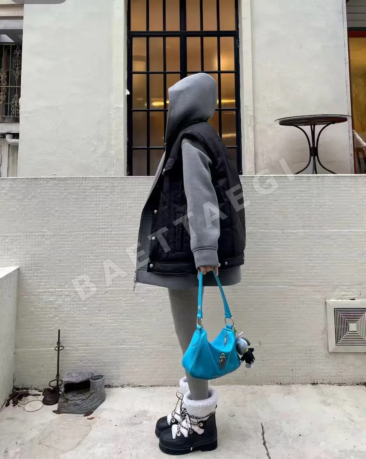 크롬하츠 은도금 가죽 가방 상세 이미지 10