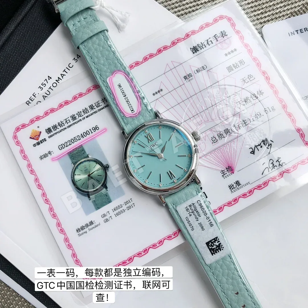 IWC 포트피노 라이트블루 다이얼 여성 시계 상세 이미지 2