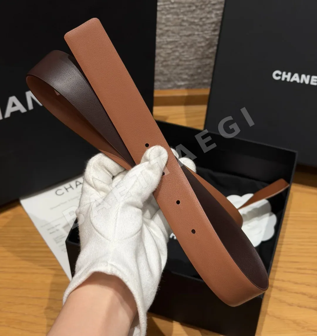 샤넬 리버시블 카프스킨 더블 C 버클 벨트 상세 이미지 6