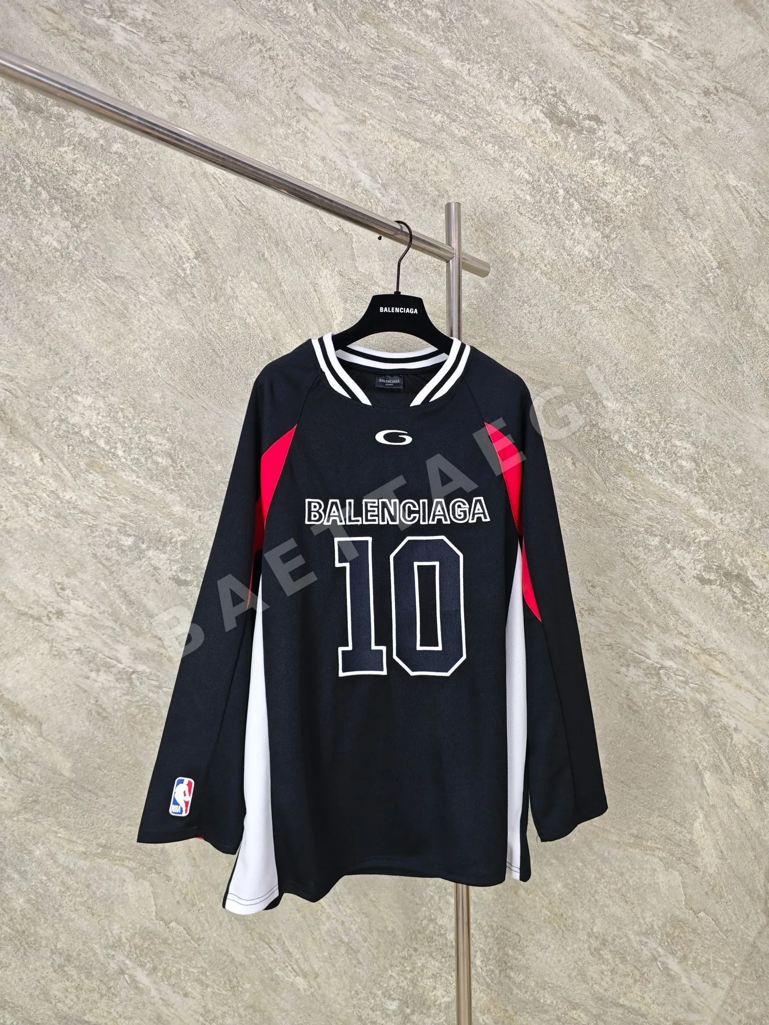발렌시아가 NBA 콜라보 남성 긴팔 저지