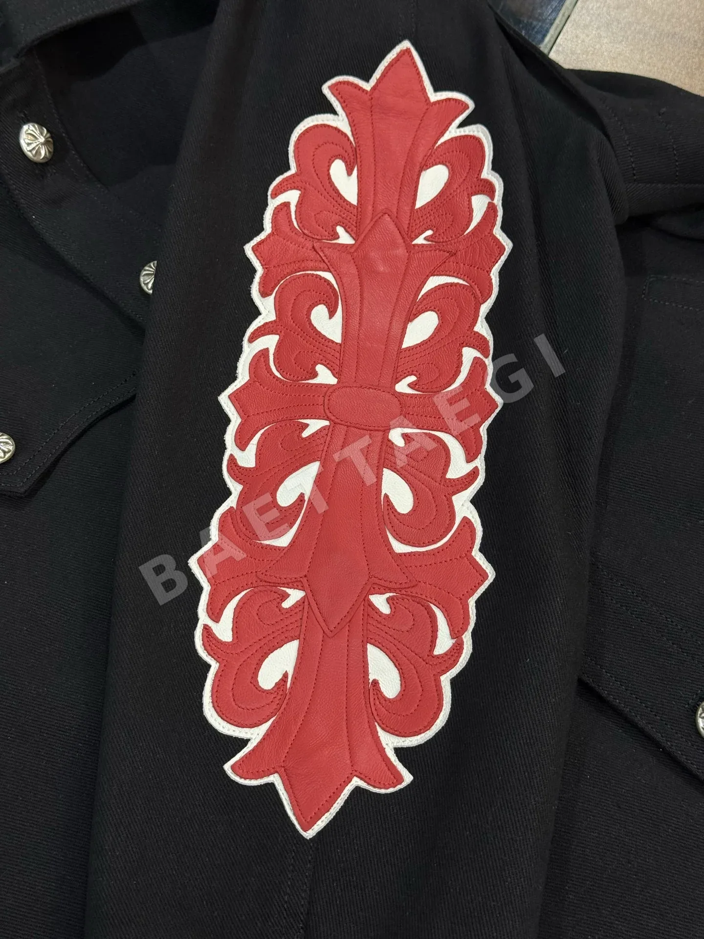 크롬하츠 블랙 트윌 데님 자켓 상세 이미지 8