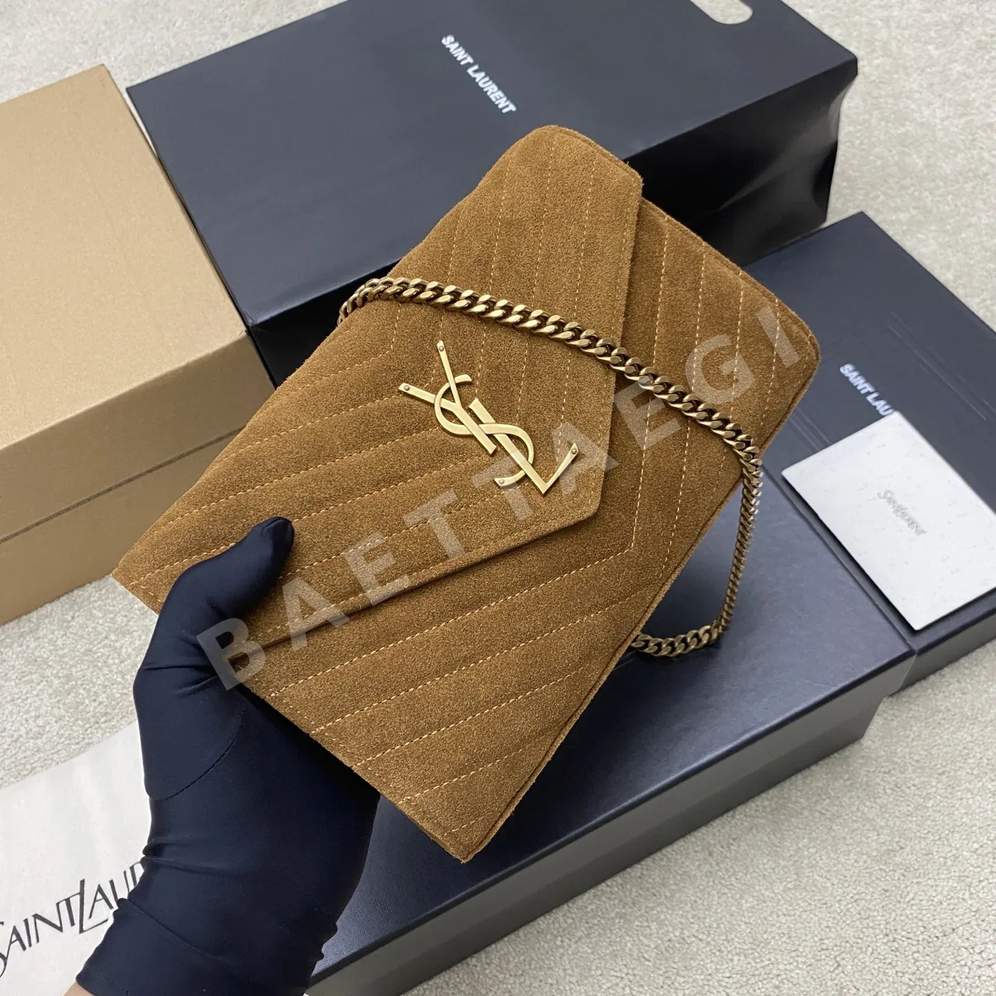 생로랑 YSL WOC 엔벨로프 체인 숄더백 상세 이미지 6