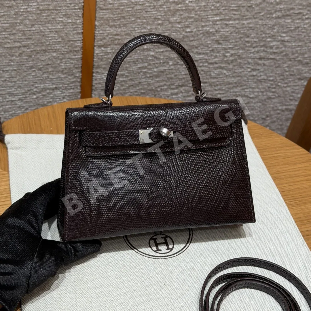 에르메스 켈리 미니 2 도마뱀 가죽 가방 144575
