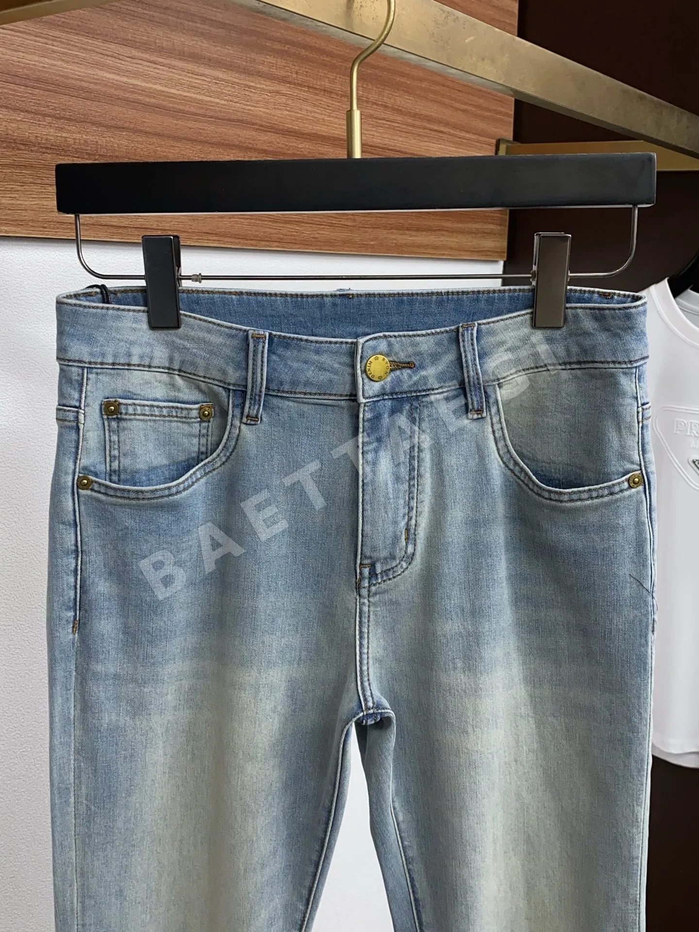 로로피아나 데님 크롭 남성 바지 상세 이미지 3
