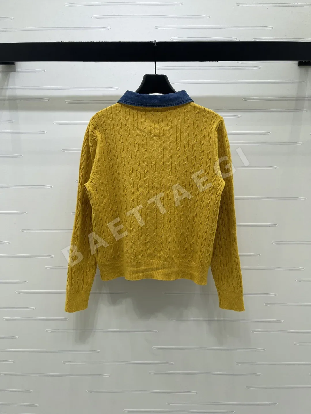 미우미우 데님 패치워크 울 혼방 가디건 상세 이미지 8