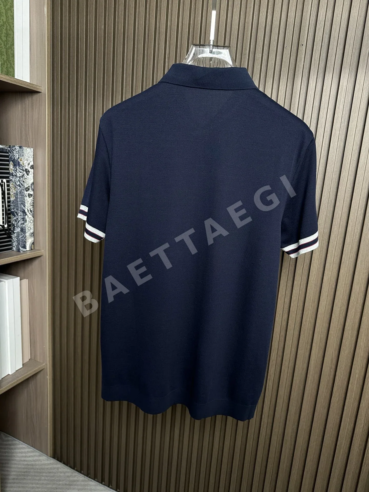 브루넬로쿠치넬리 프린트 코튼 카라 반팔 셔츠 상세 이미지 2