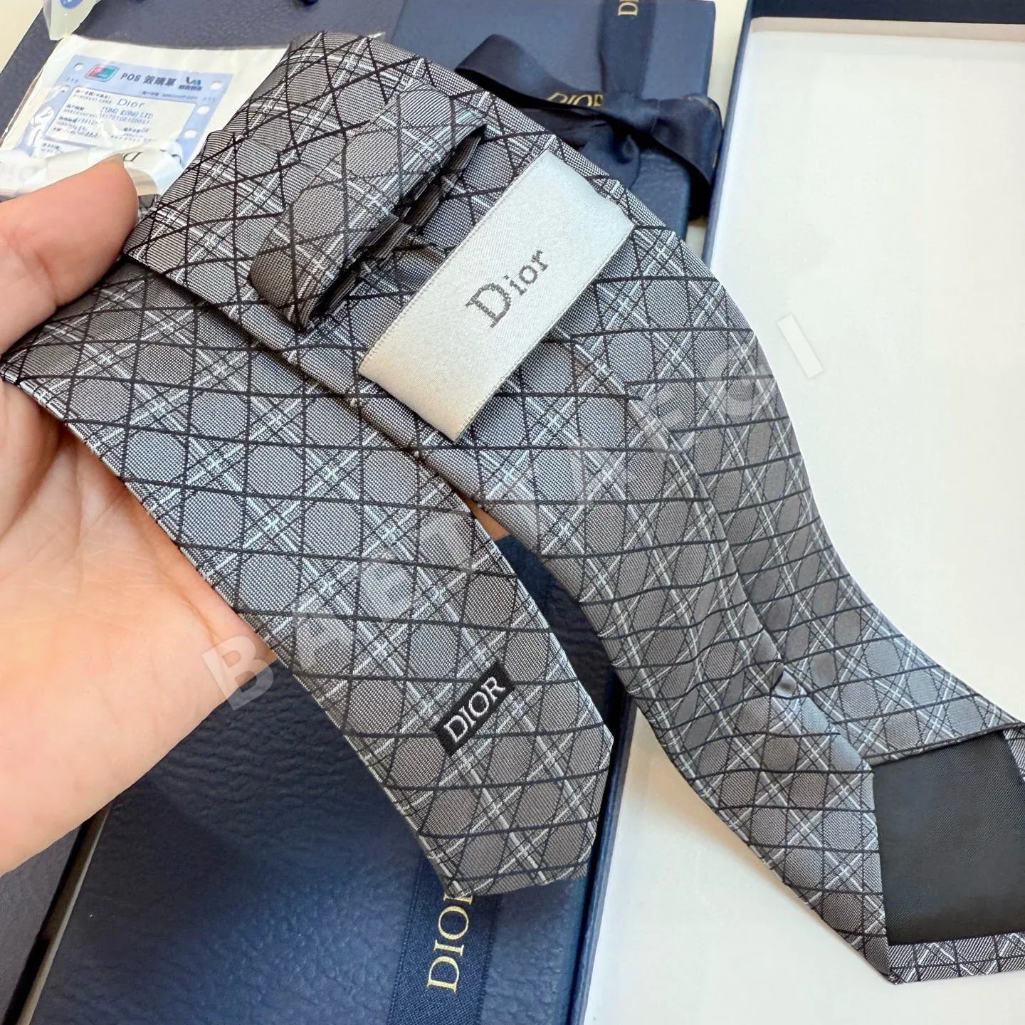 디올 D 카나주 패턴 넥타이 상세 이미지 9