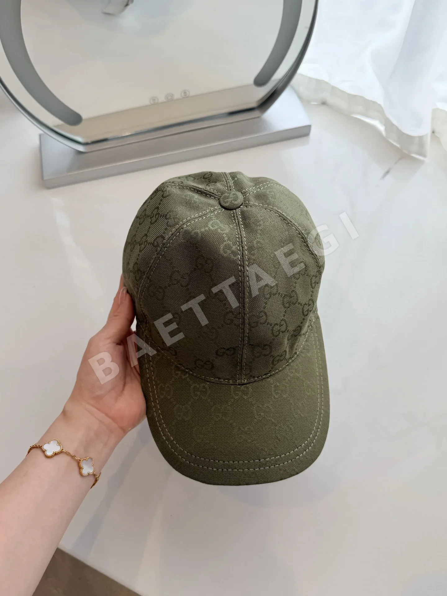 구찌 모노그램 베이스볼 모자 상세 이미지 6