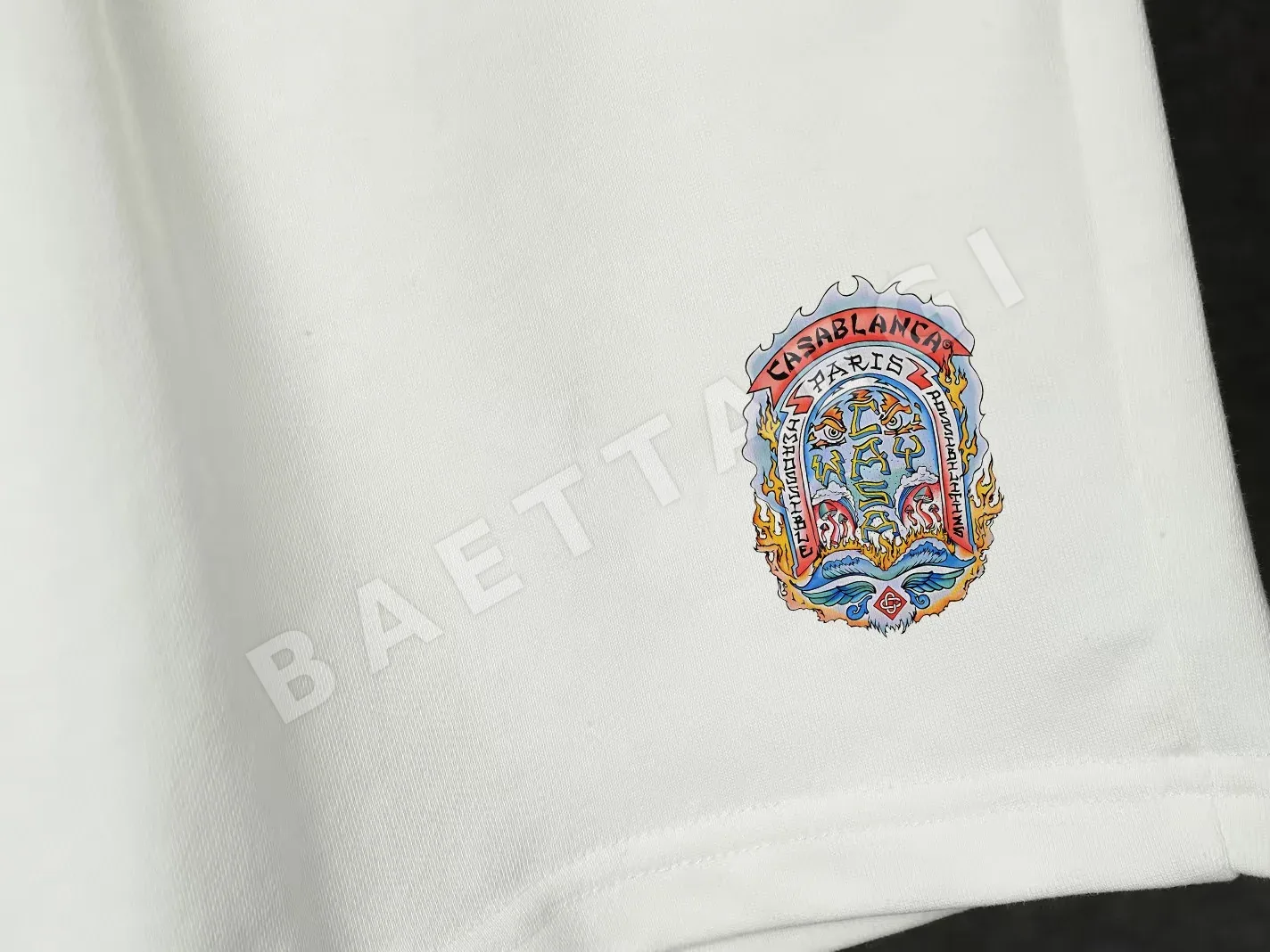 카사블랑카 테리 원단 프린트 남성 반바지 상세 이미지 2