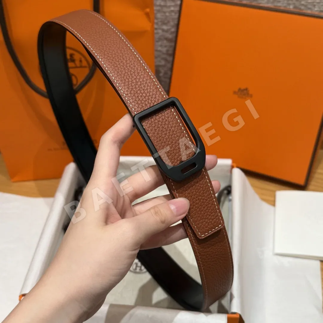 에르메스 조키 버클 엡솜 가죽 벨트 상세 이미지 4