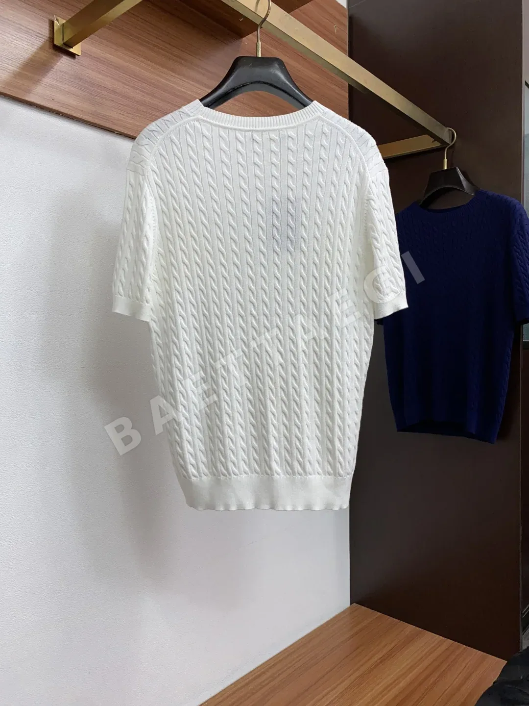 로로피아나 남성 크루넥 린넨 반팔 니트셔츠 상세 이미지 9