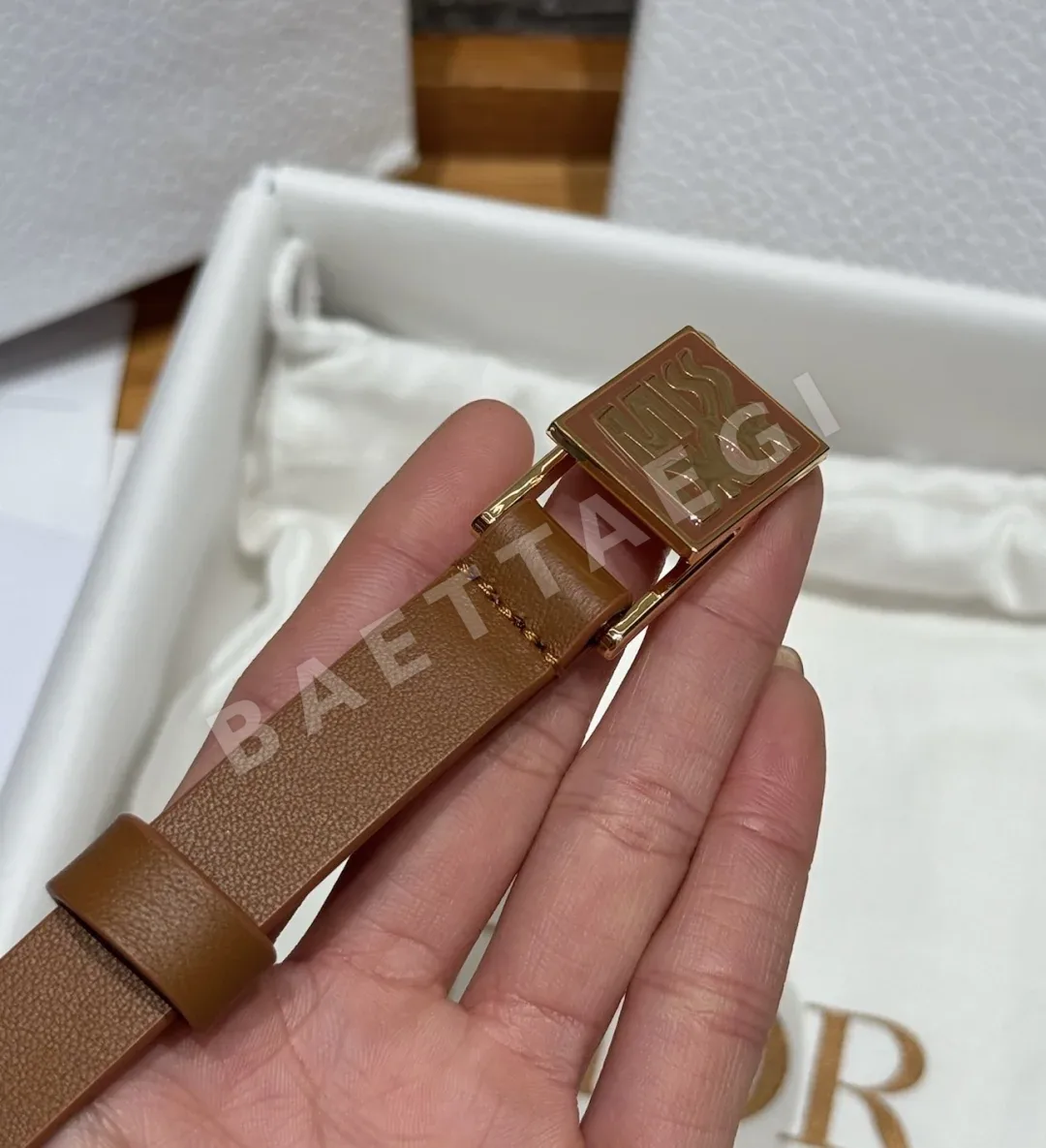 디올 15mm 스무스 소가죽 벨트 상세 이미지 6