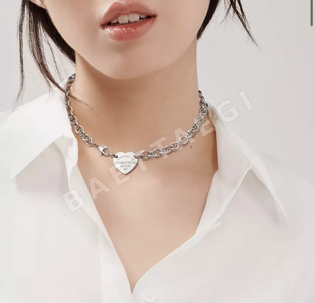 티파니 하트 화이트 골드 목걸이 상세 이미지 5