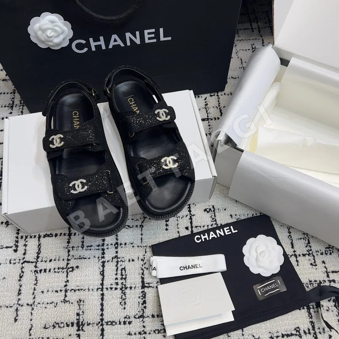 샤넬 더블 C 벨크로 비치슈즈 여성 신발 94798