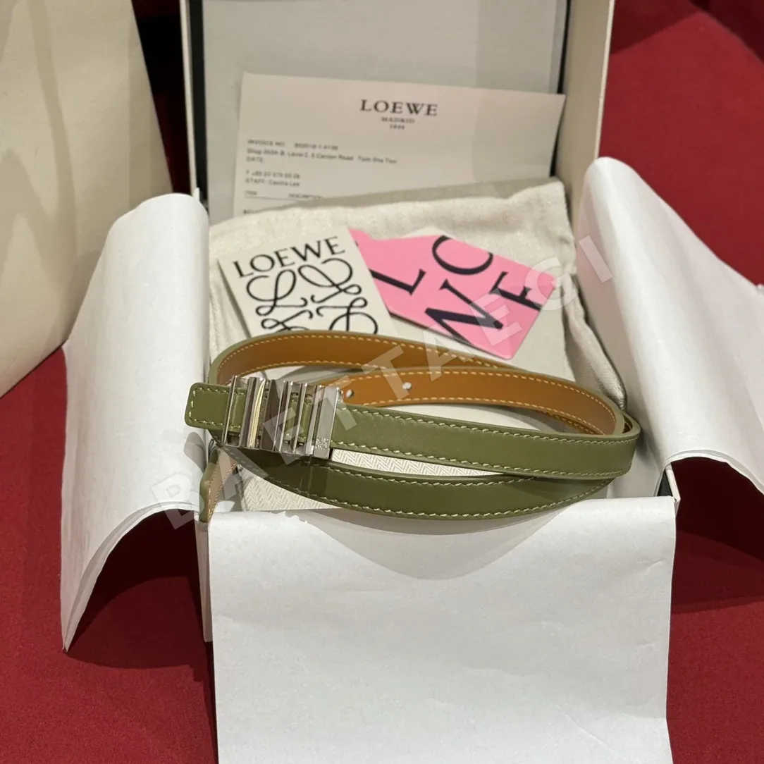 로에베 기하학 무늬 소가죽 벨트 174977