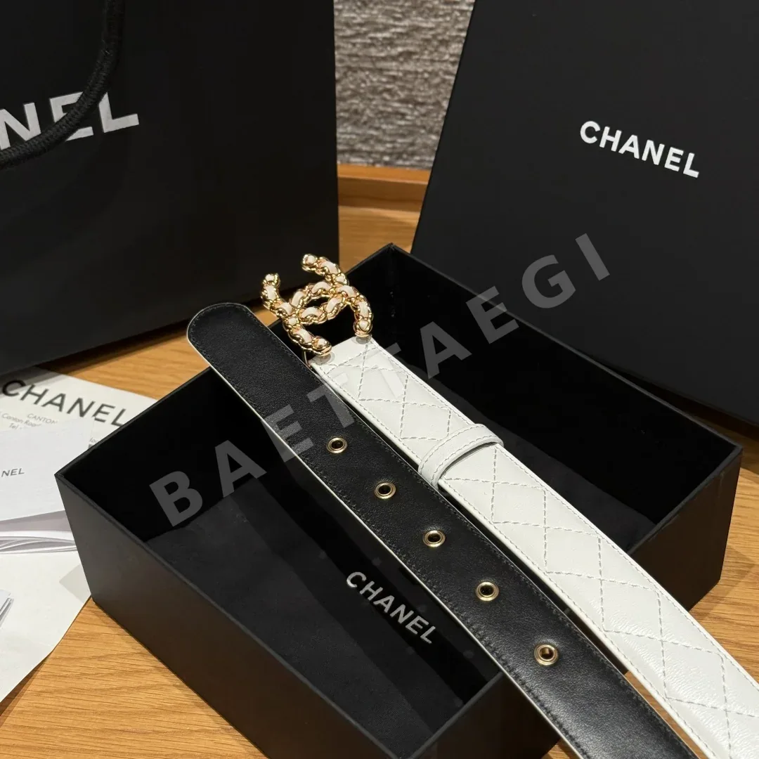 샤넬 더블 C 램스킨 벨트 상세 이미지 5