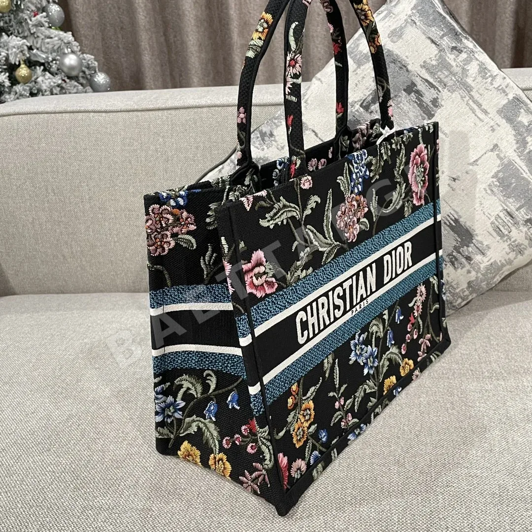 디올 CD-Book Tote 플라워 자수 토트백 36 상세 이미지 2