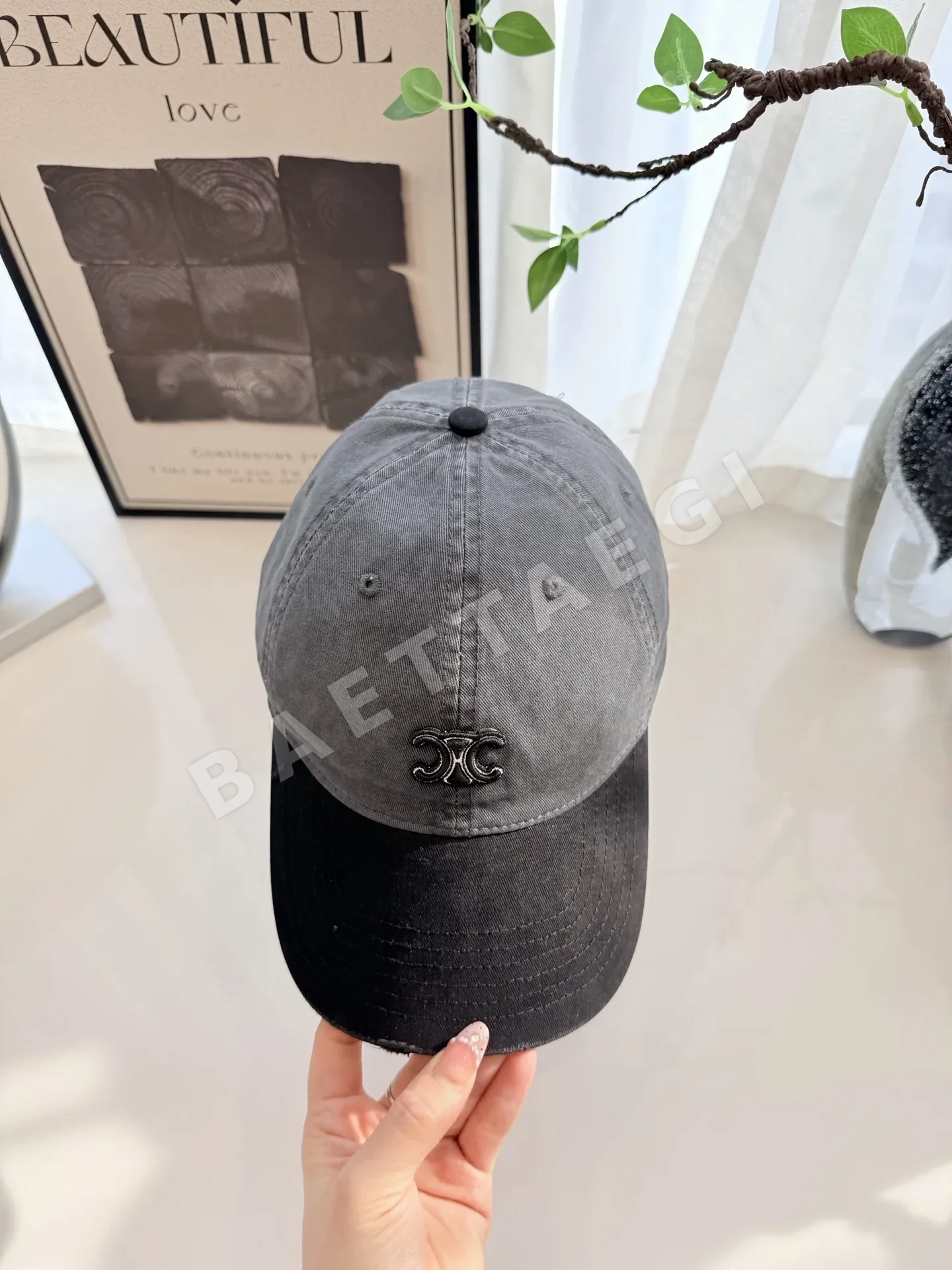 셀린느 컬러블록 코튼 베이스볼 캡 상세 이미지 2