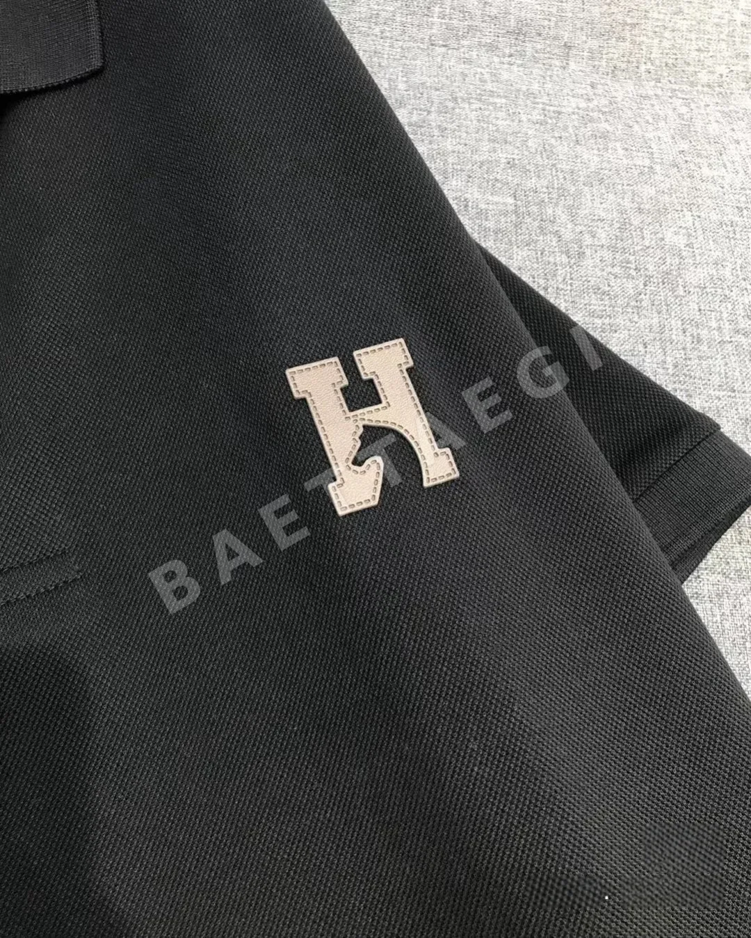 에르메스 자수 로고 남성 반팔 티셔츠 상세 이미지 5