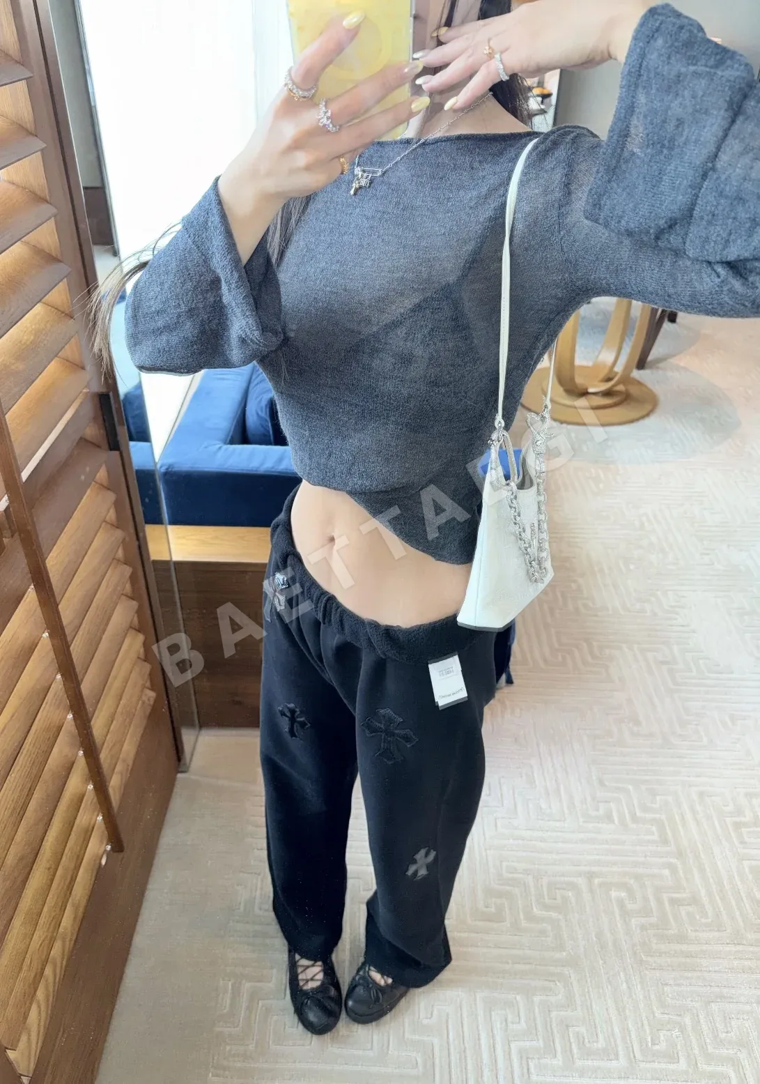 크롬하츠 화이트 크로커다일 가방 상세 이미지 7