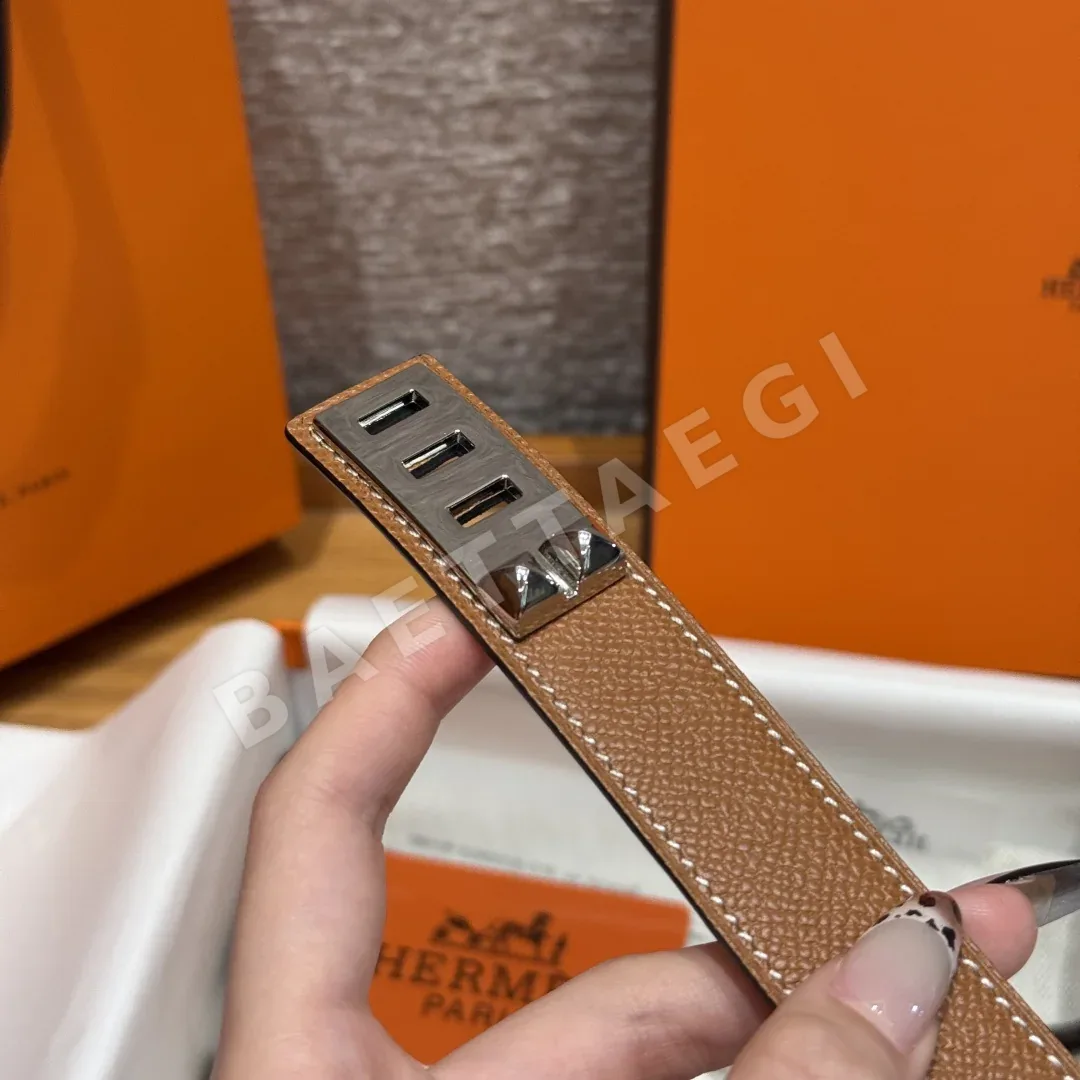 에르메스 켈리 버클 카프스킨 여성용 벨트 상세 이미지 7