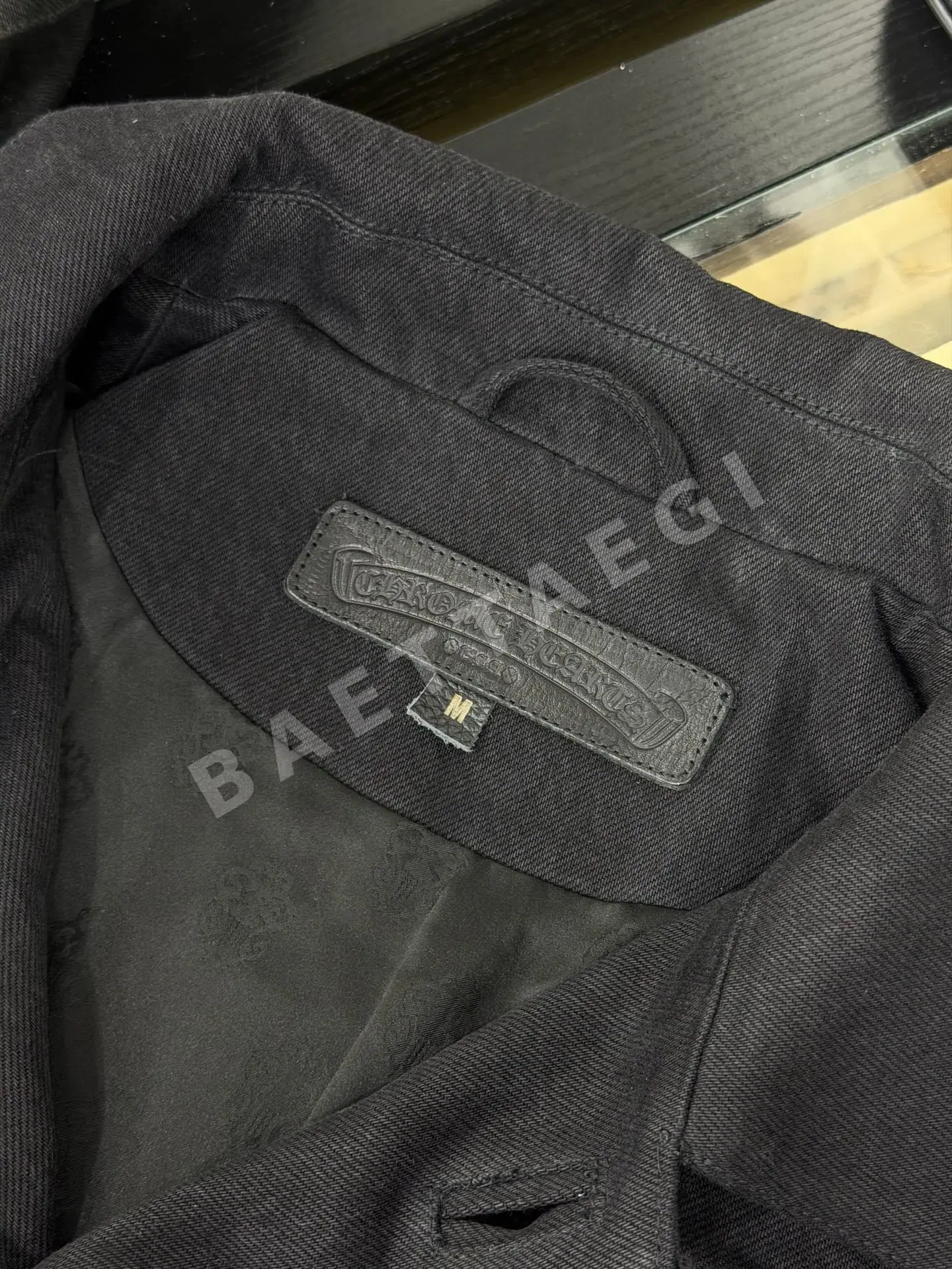 크롬하츠 타입III 블랙 코튼 데님 자켓 상세 이미지 4