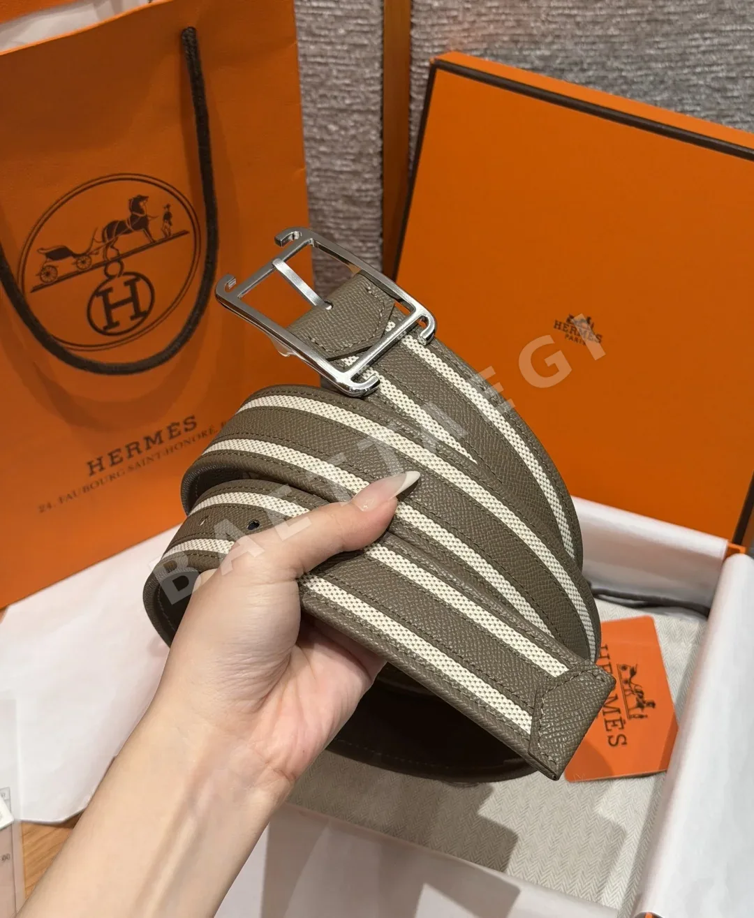 에르메스 H 브랙 하프코드 리버서블 가죽 벨트 상세 이미지 2