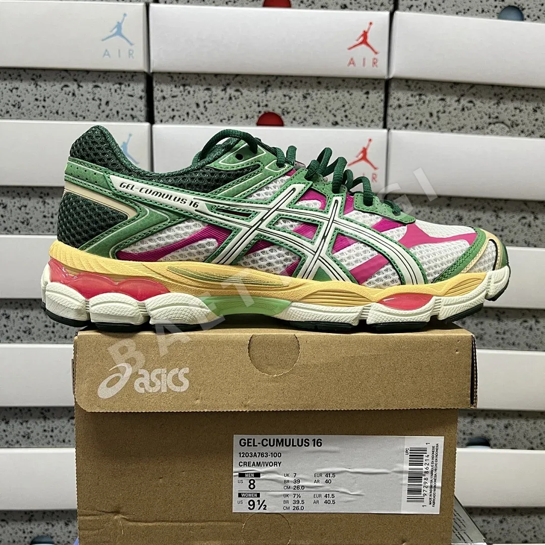 아식스 [TOP] 젤 큐뮬러스 16 1203A763-100 200300 Asics Gel-Cumulus 16 Green Cream Ivory