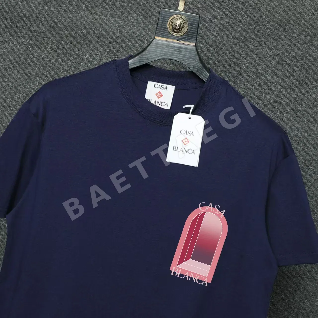 카사블랑카 오리지널 프린트 여성 반팔 티셔츠 상세 이미지 3