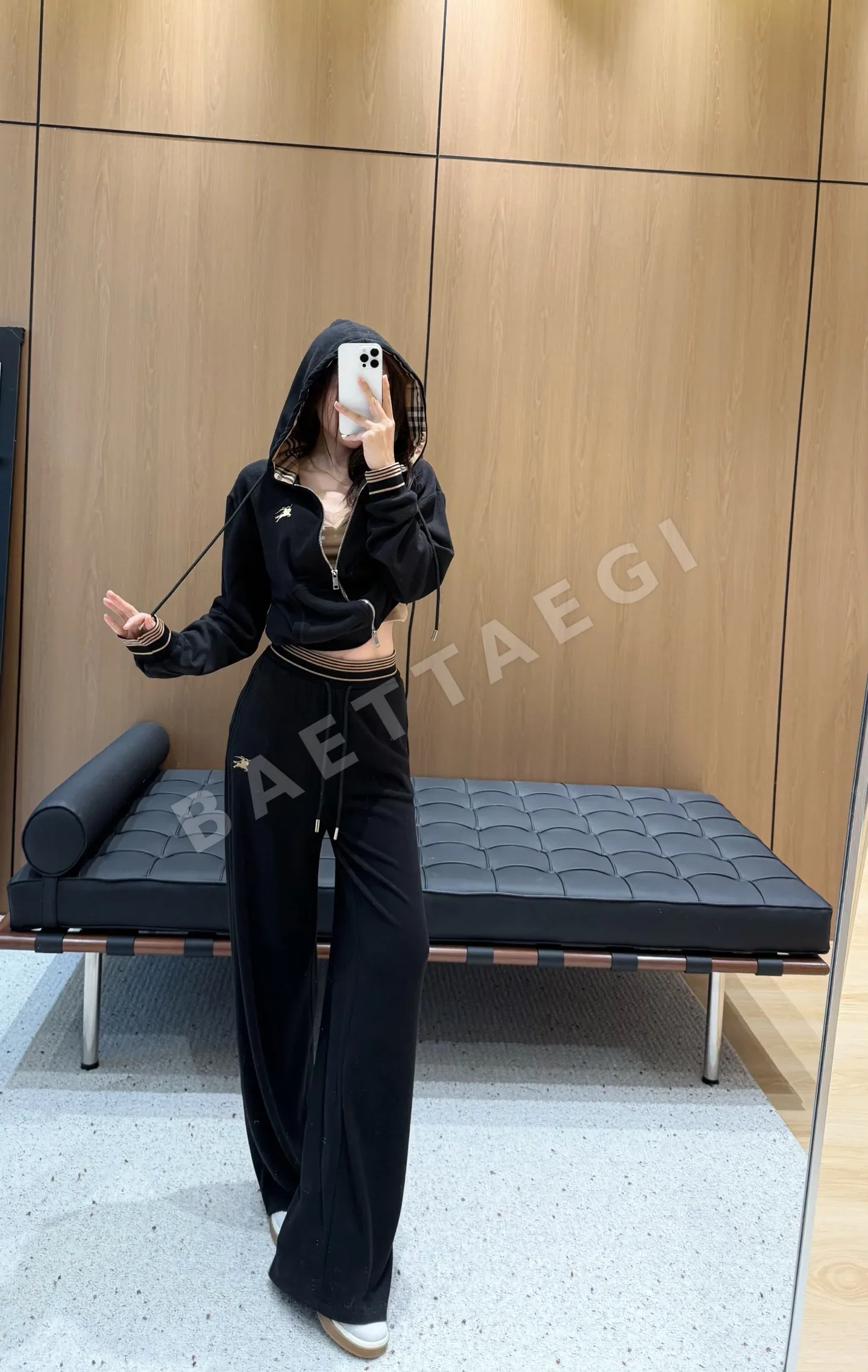 버버리 여성 더블 지퍼 재킷 세트 121647
