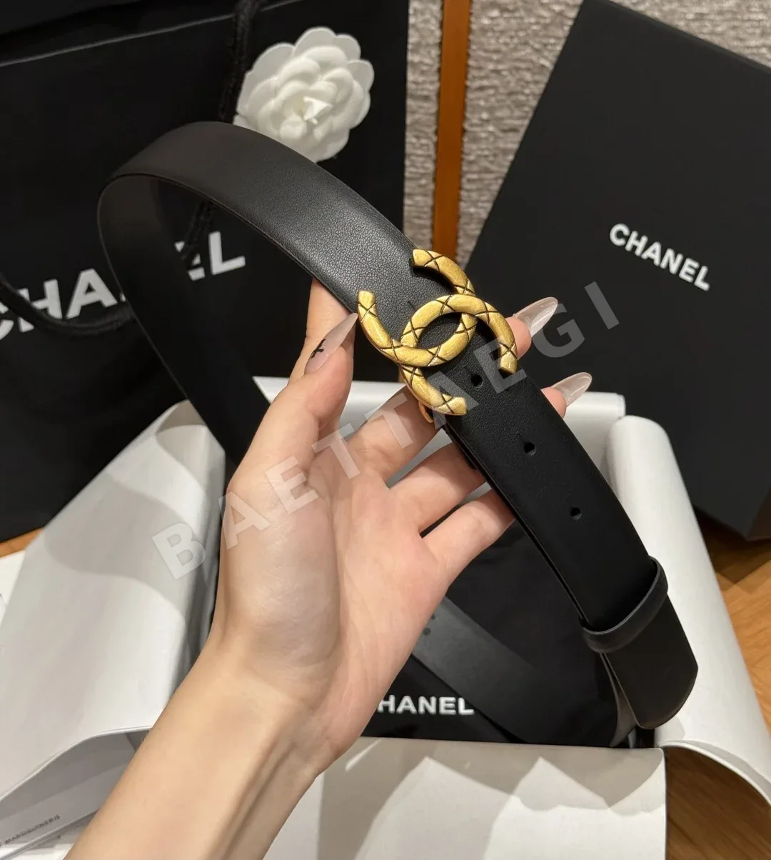 샤넬 클래식 더블 C 가죽 벨트 상세 이미지 4
