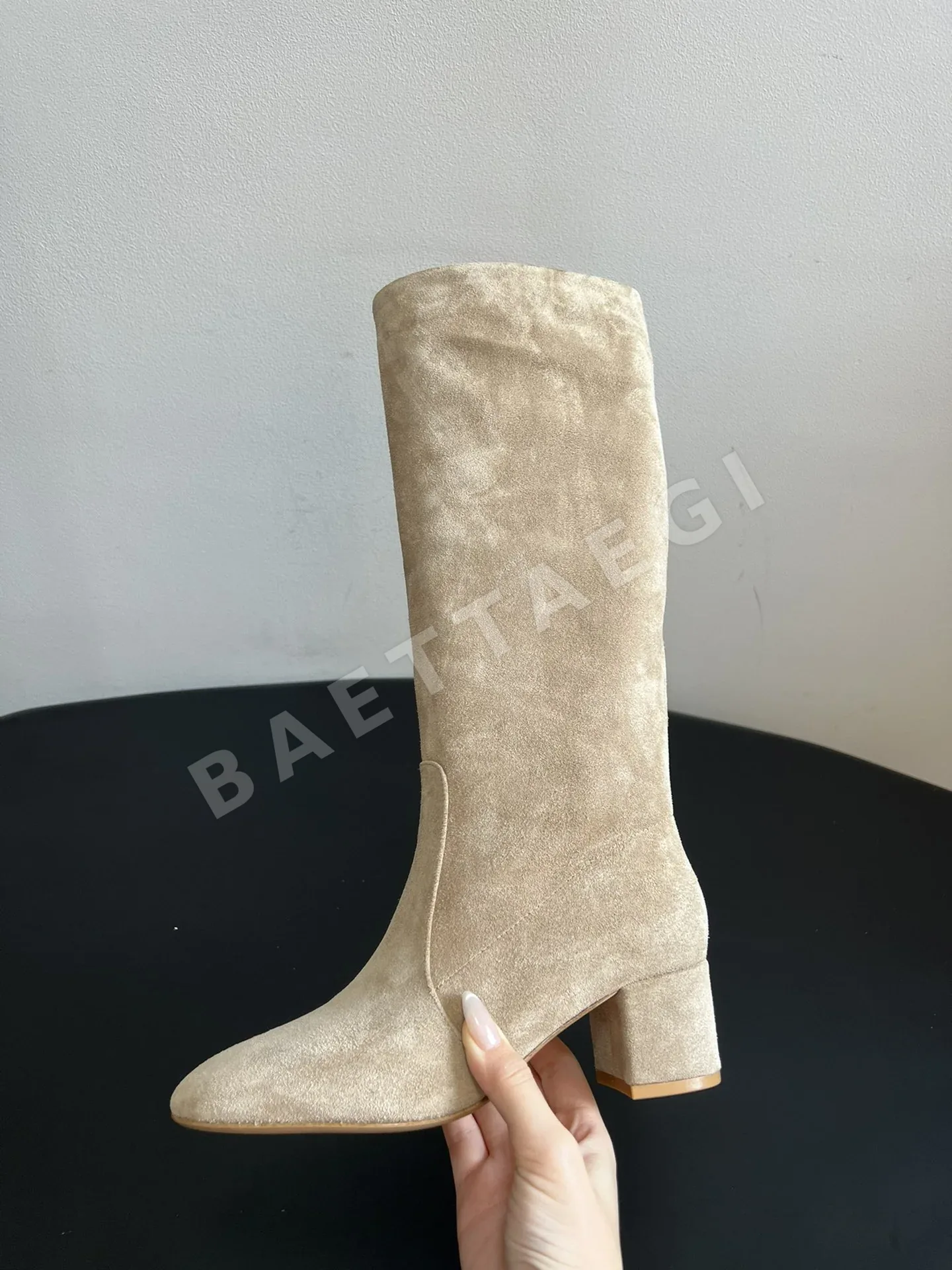 지안비토 로시 지안비토 스웨이드 청키힐 슬라우치 부츠 상세 이미지 6