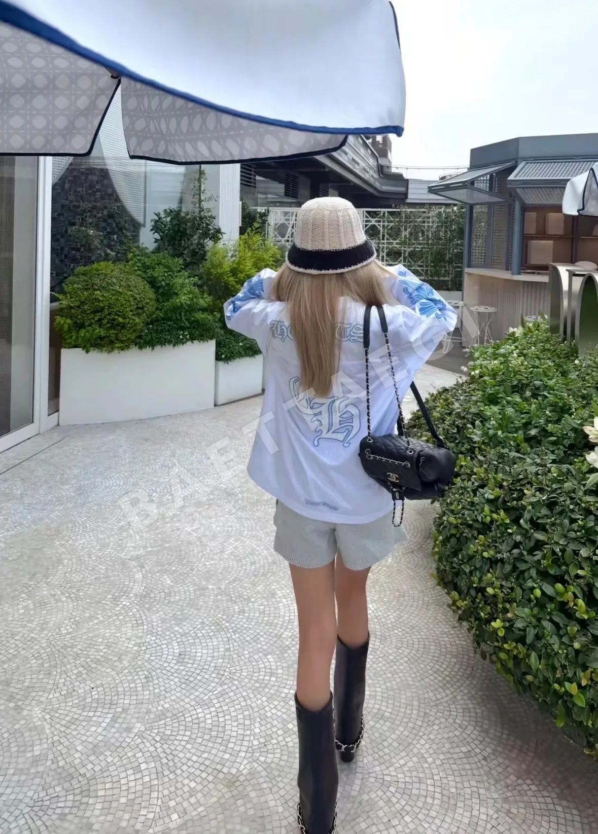 크롬하츠 화이트 메시 더블 레이어 긴팔 티셔츠 상세 이미지 10