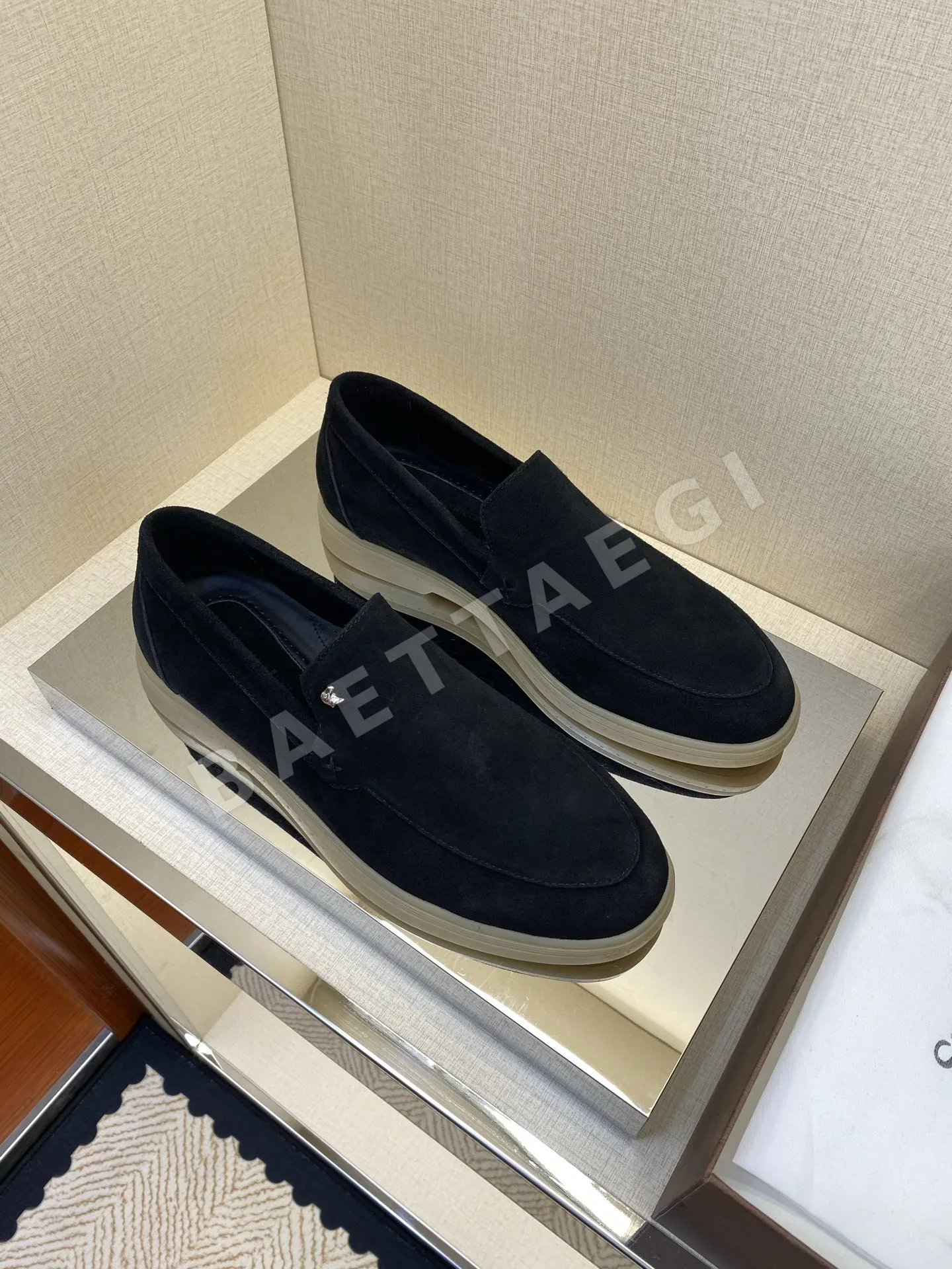 스테파노리치 로퍼 남성 카프스킨 독수리 머리 로고 상세 이미지 3