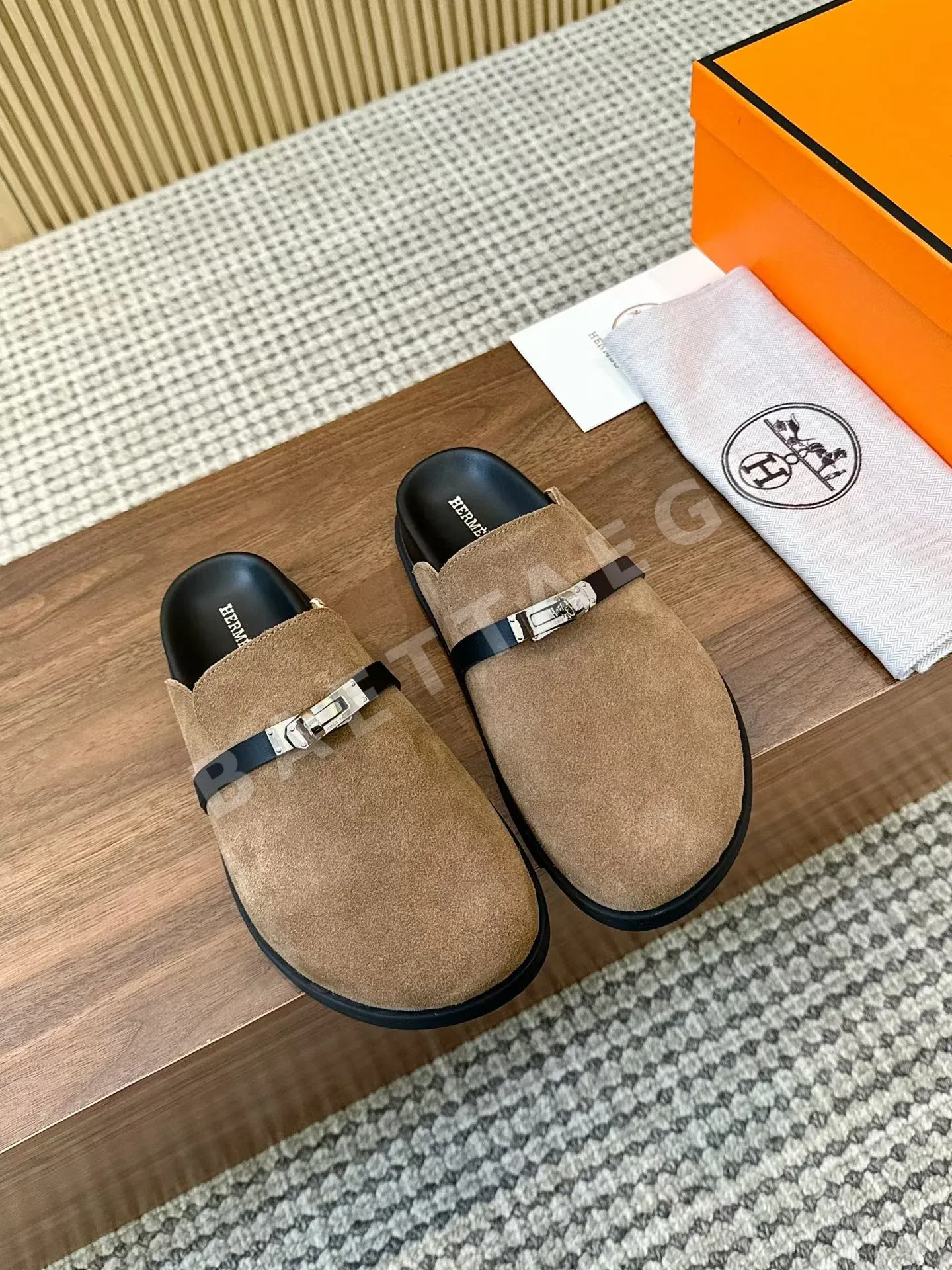 에르메스 뮬 슬리퍼 남녀신발 램스킨 158631