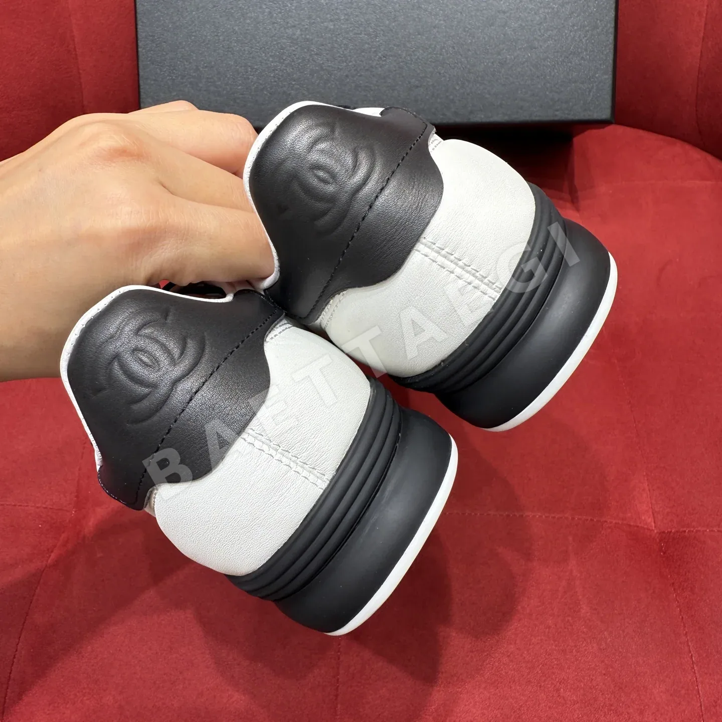 샤넬 스니커즈 블랙 가죽 5SN90 상세 이미지 8
