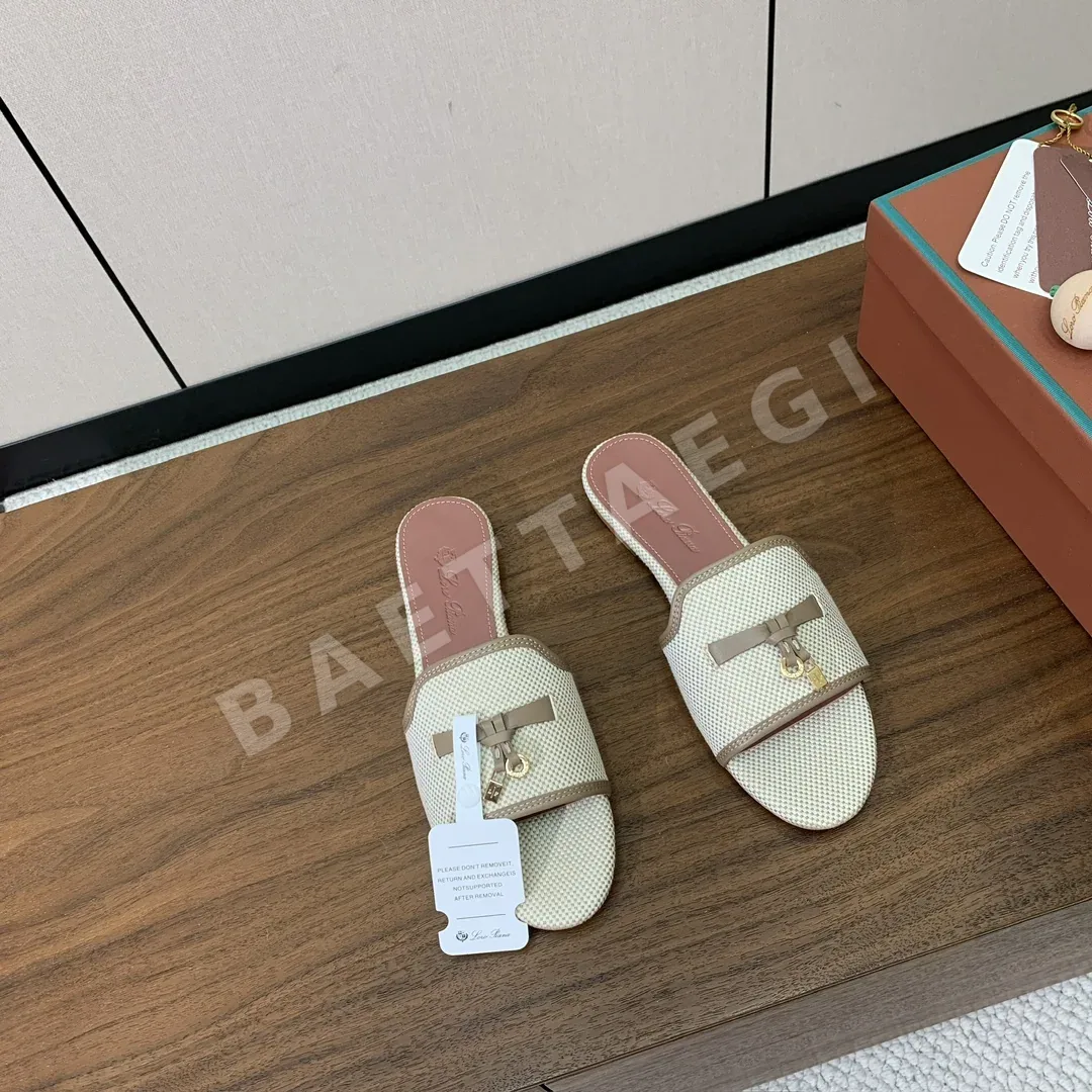 로로피아나 컬러블록 플랫 샌들 상세 이미지 2