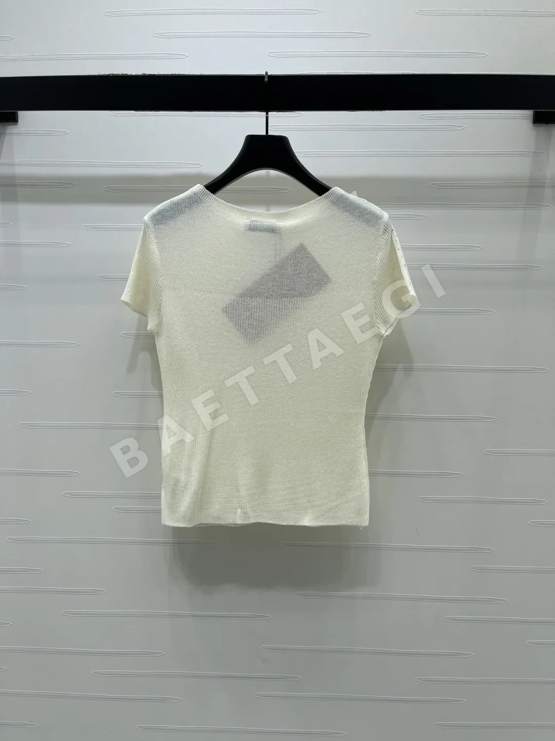 미우미우 3D 나비 니트 반팔 티셔츠 상세 이미지 8