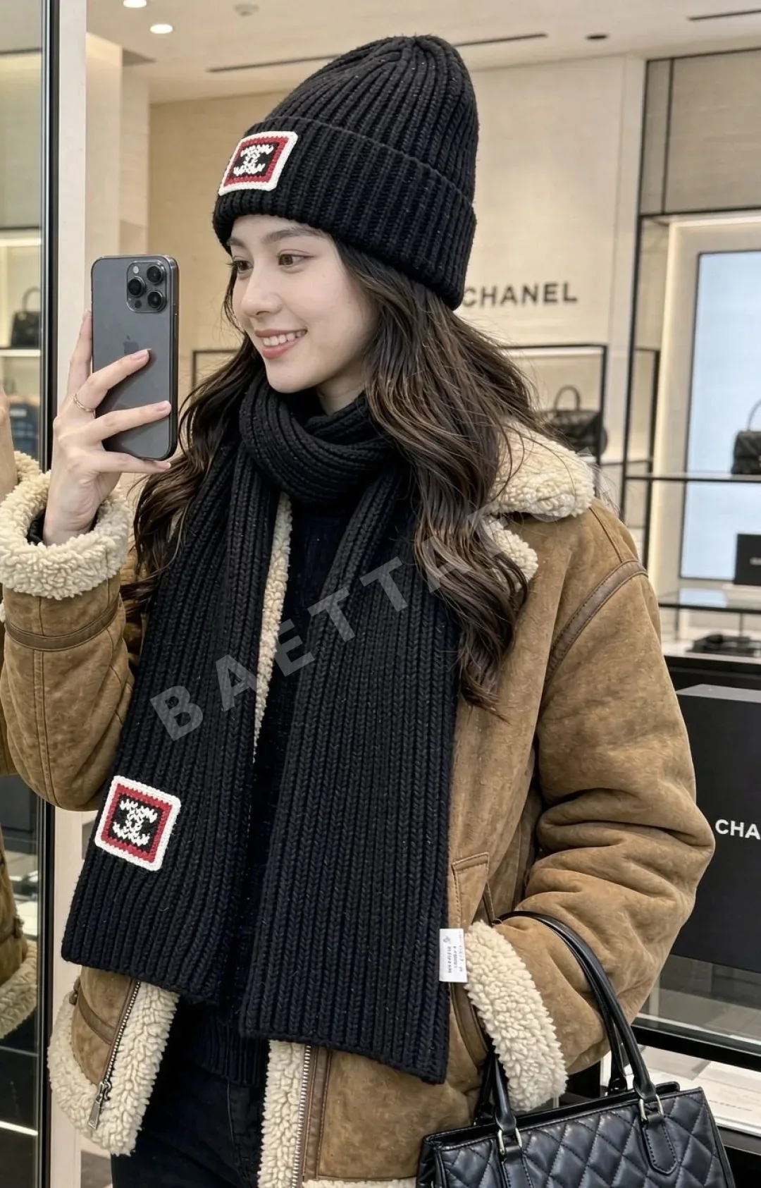 샤넬 롤리팝 캐시미어 크로셰 모자 상세 이미지 2