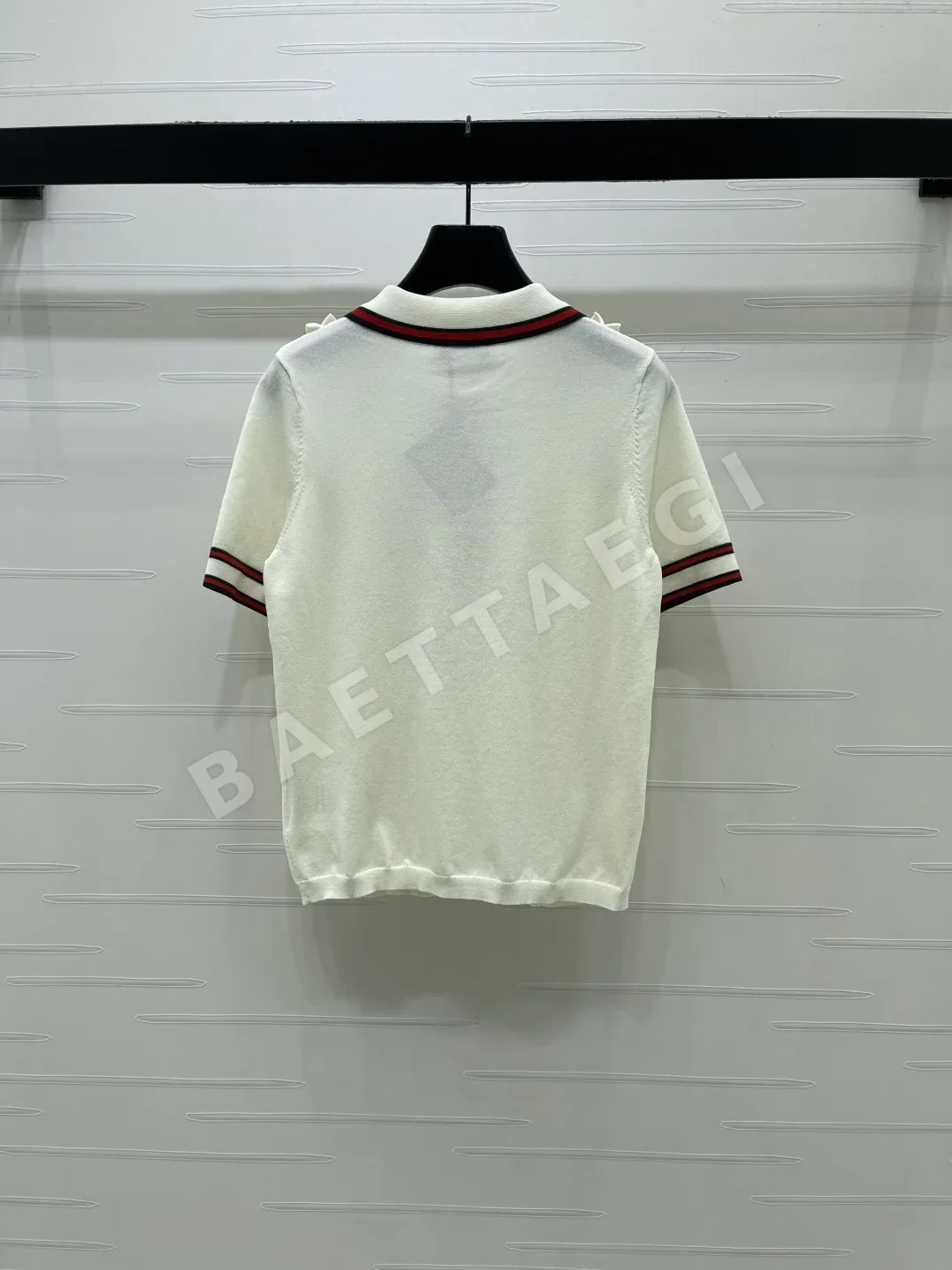 미우미우 프릴 카라 니트 반팔 탑 상세 이미지 8