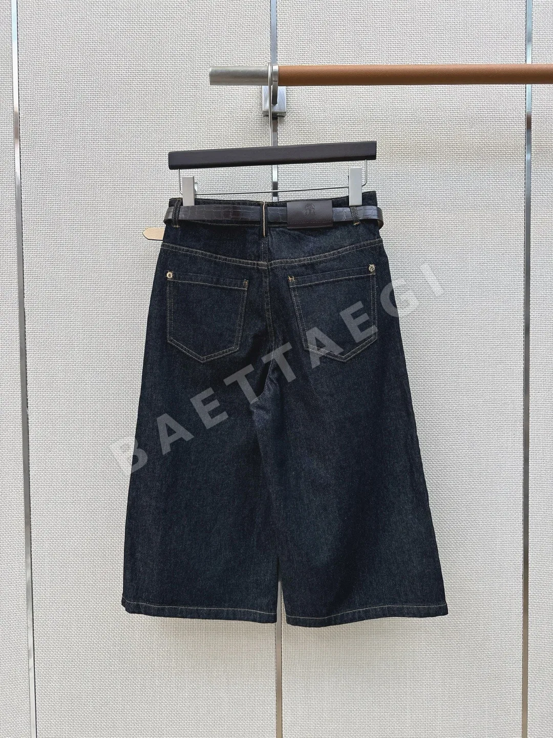 브루넬로쿠치넬리 효소 워싱 벨트 데님 반바지 상세 이미지 9