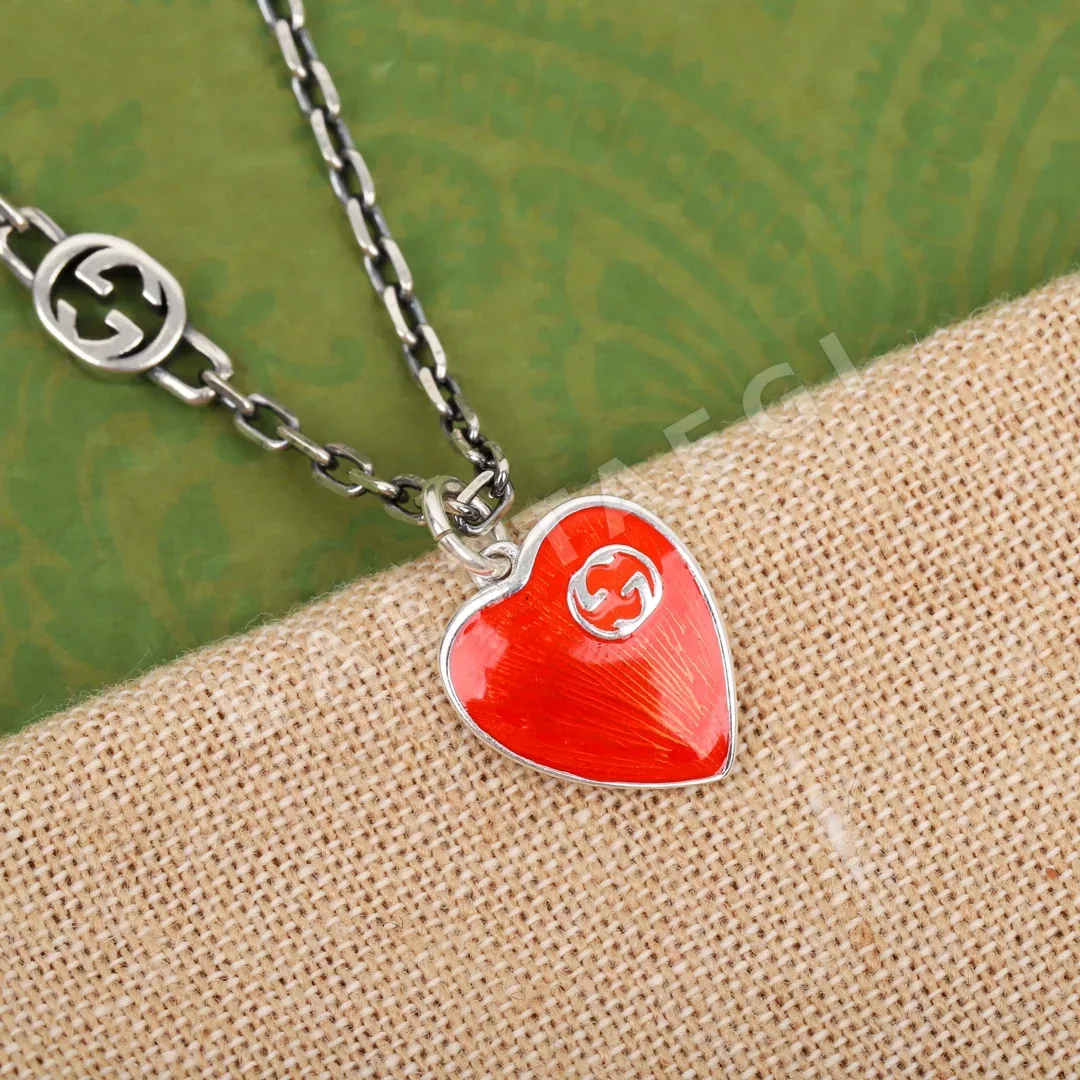구찌 하트 펜던트 스털링 실버 목걸이 상세 이미지 7