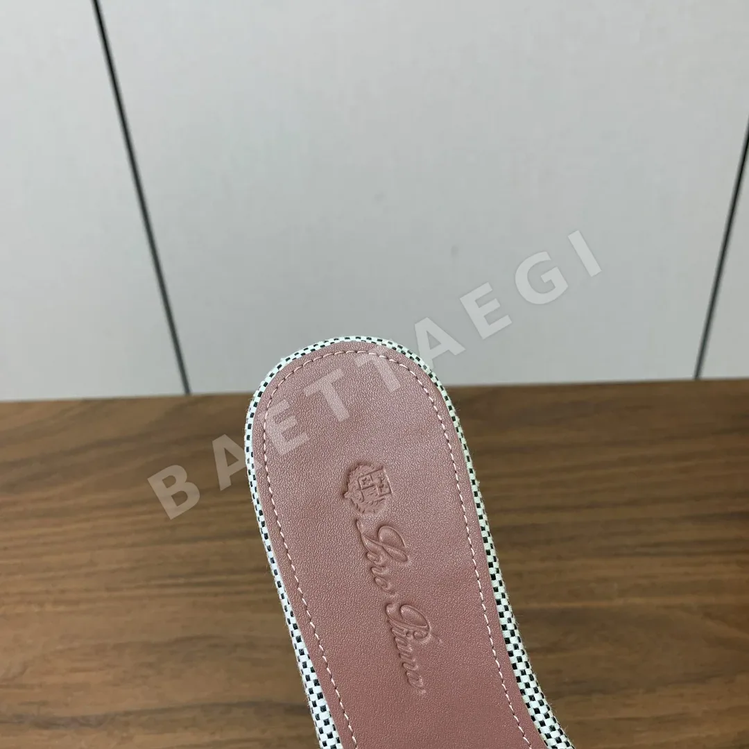 로로피아나 컬러 블록 플랫 샌들 상세 이미지 7