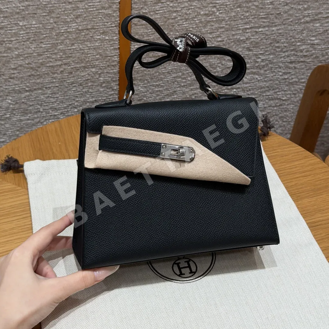에르메스 켈리 블랙 엡솜 가죽 지갑 192501
