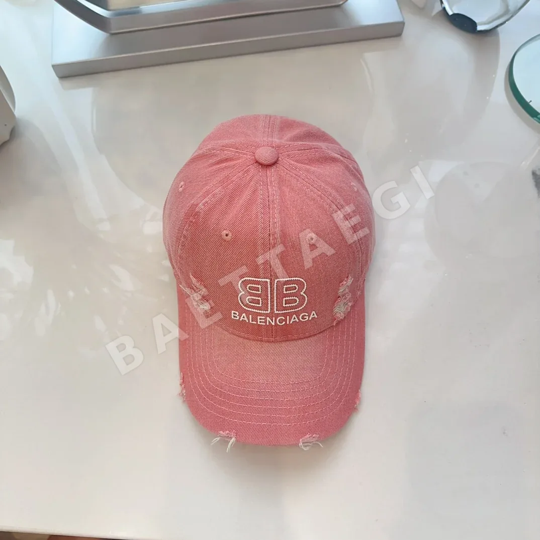 발렌시아가 데님 워시 데미지 캡 78037
