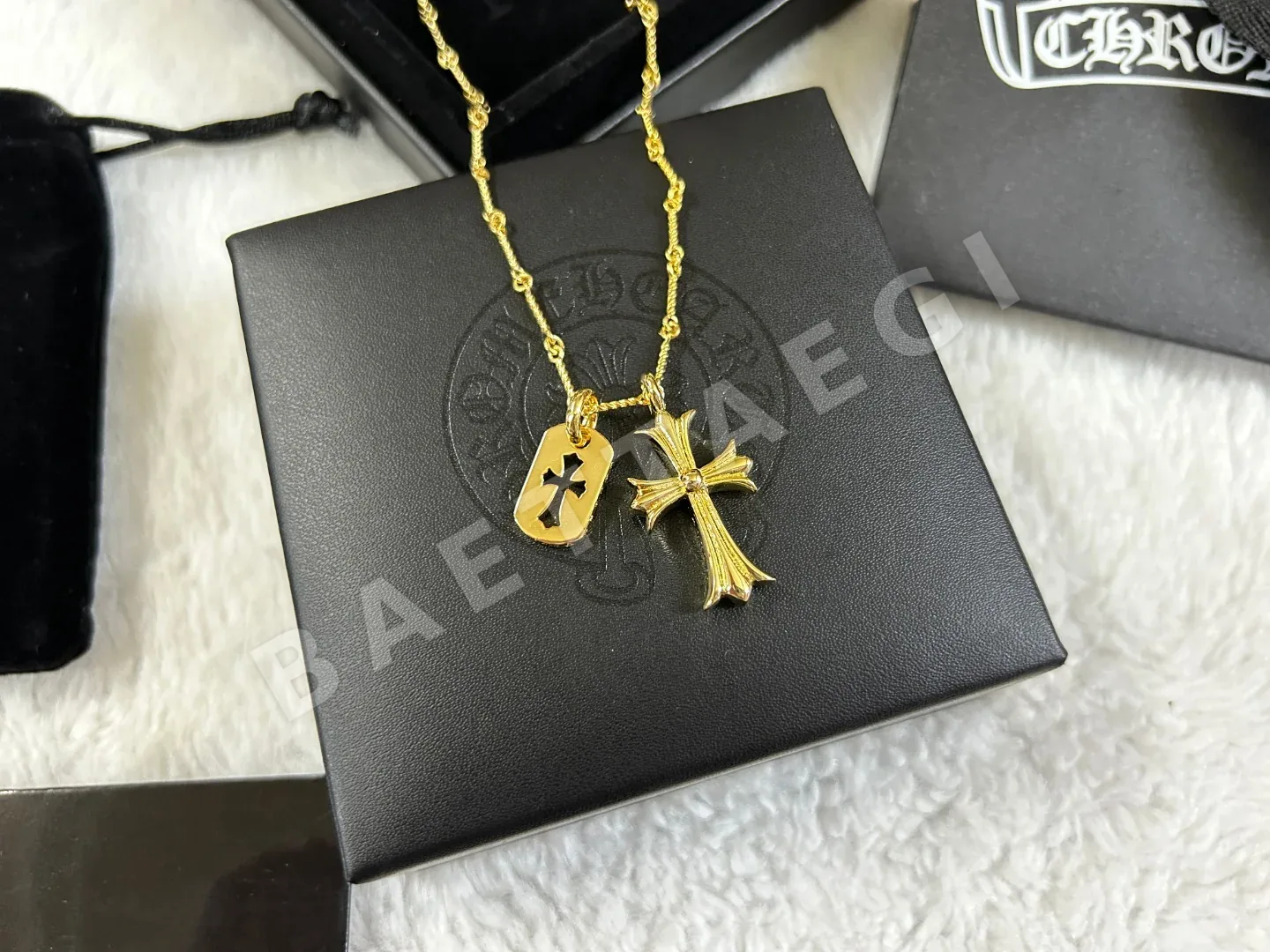 크롬하츠 크로스 목걸이 화이트골드 로즈골드 옐로골드 상세 이미지 9