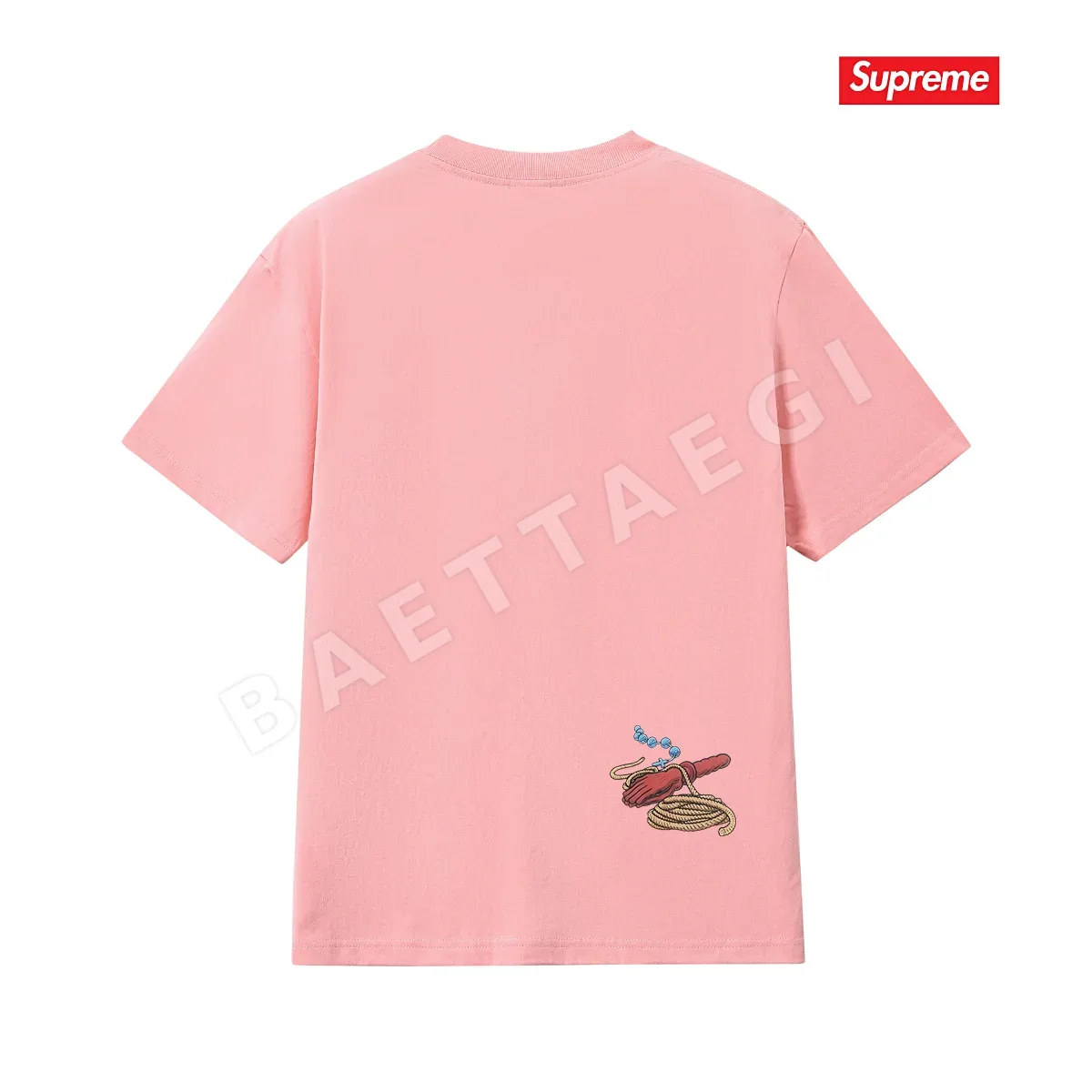 슈프림 트렌디 프린트 남성 반팔 티셔츠 상세 이미지 11